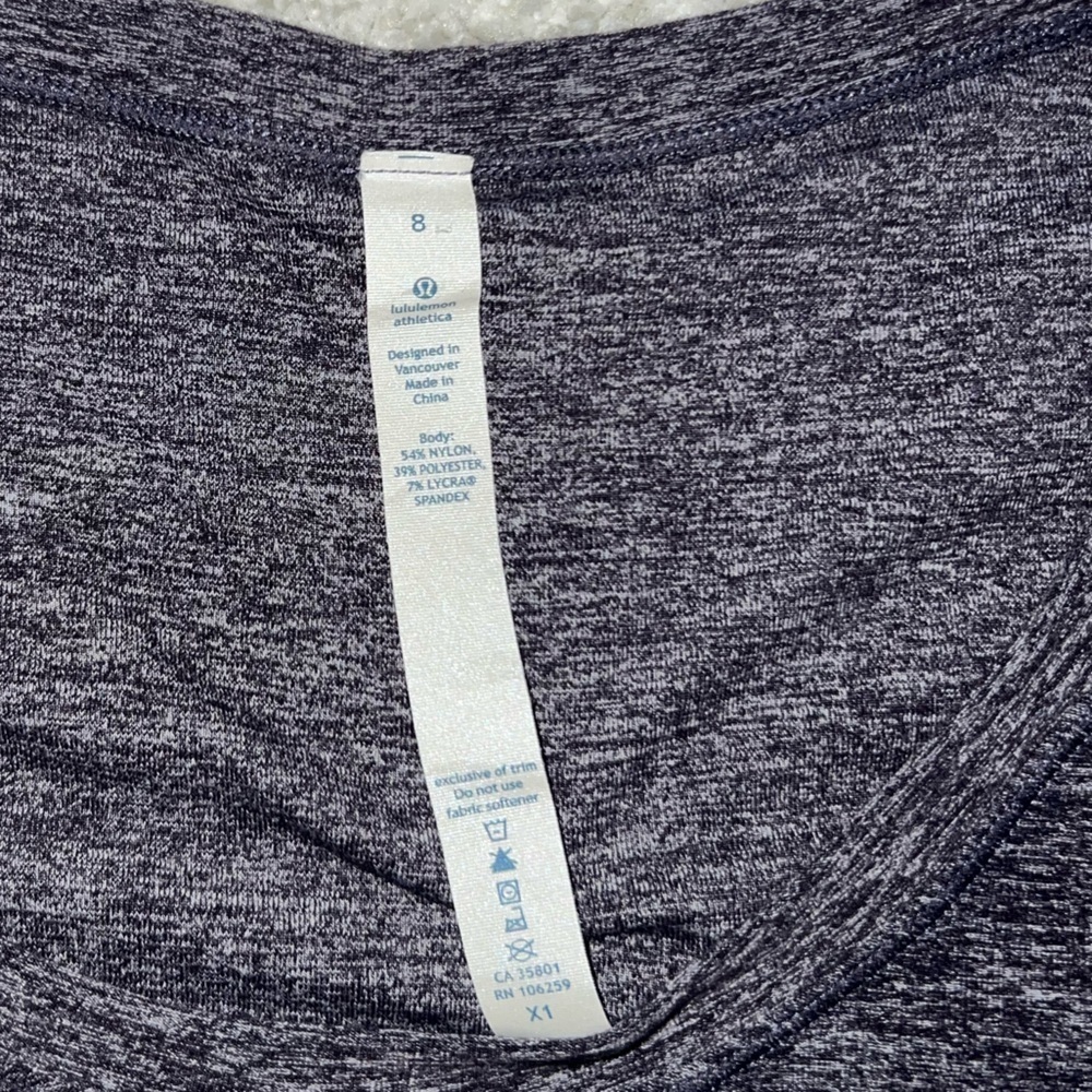 Lululemon Heather purple top-size 8 - Picture 6 of 7